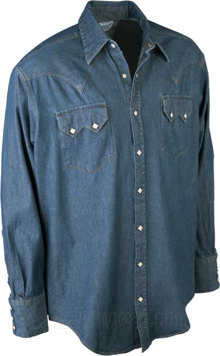 Camisas Stonewashed Denim Western de Rockmount