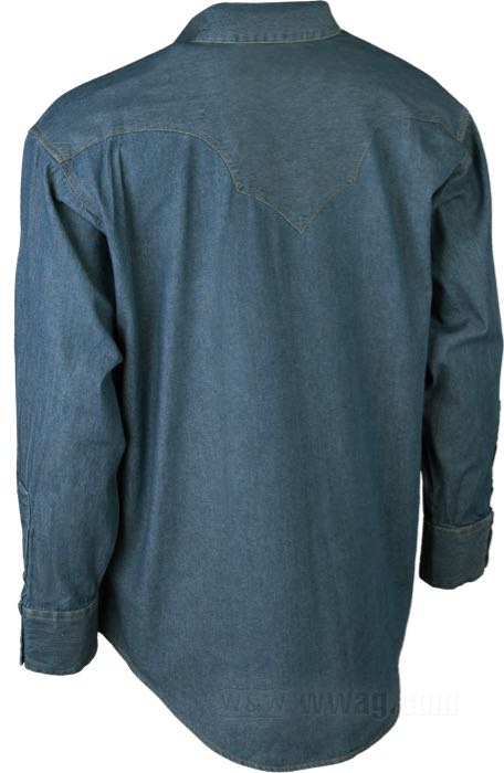 Hemd »Western Stonewashed Denim« von Rockmount; Baumwolle, blau; Größe: S; USA; Bruttogewicht: 480 g