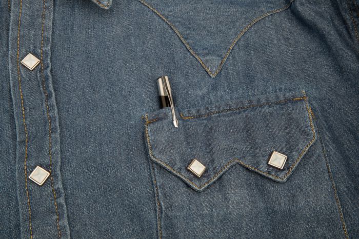 Hemd »Western Stonewashed Denim« von Rockmount; Baumwolle, blau; Größe: S; USA; Bruttogewicht: 480 g