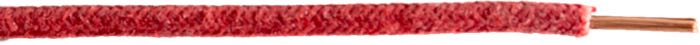 Electric wire; copper / PVC, red, cotton braided; 1.75 sq mm; gross weight: 18 g