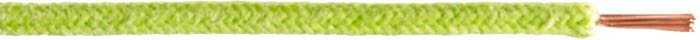Electric wire; copper / PVC, green, cotton braided; 1.75 sq mm; gross weight: 18 g