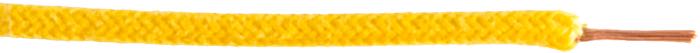 Electric wire; copper / PVC, yellow, cotton braided; 1.75 sq mm; gross weight: 18 g