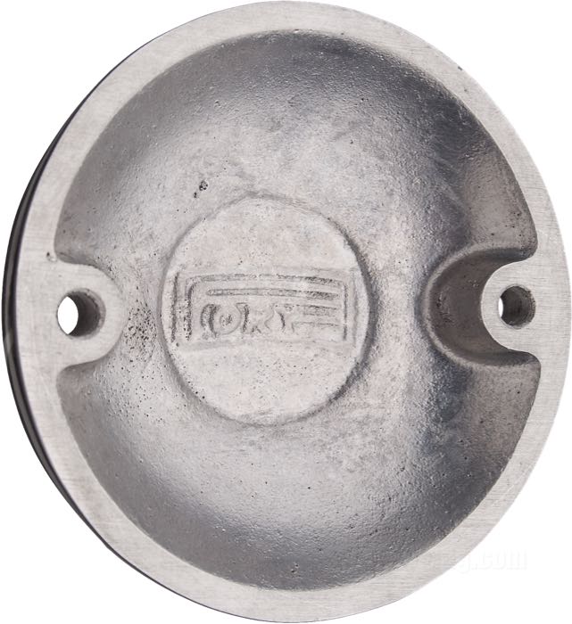 Cache d´allumage »Tack« de Fork; adaptable à Big Twin 1970-1998, Softail 1999, Sportster 1971-2020; alu coulé, poli; Japon; poids brut: 150 g