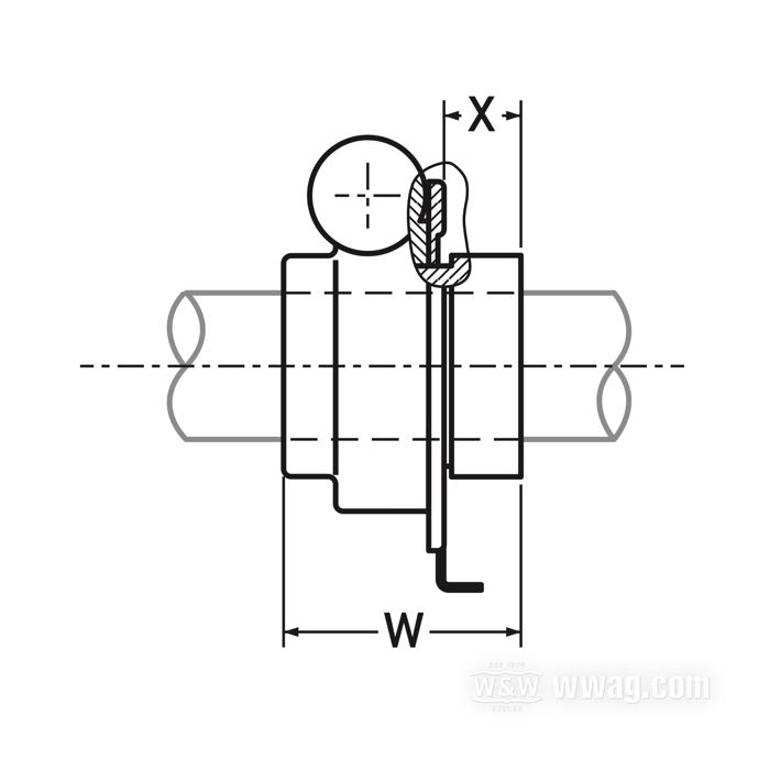 Tachoantrieb; für Vorderrad; passend für FX 1973-early 1984 (außer FXWG), FXR 1982-1983, Sportster 1973-1983; Stahl / Aluminium; Übersetzung: 1:2.75; Position auf Nabe: rechts; Breite (W) gemäß Zeichnung: 21 mm; Überstand Achsbuchse (X) gemäß Zeichnung: 6.3 mm; ersetzt OEM HD 67127-73; Bruttogewicht: 110 g