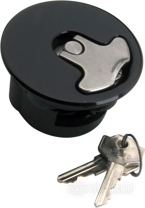Tankdeckel von Newton Equipment; für Newton Aero 300 Tankdeckel mit Quick-Cam-Mechanismus; Aluminium, schwarz eloxiert; Bruttogewicht: 120 g