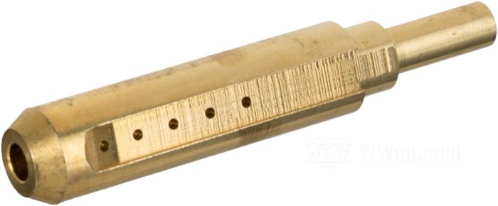Main nozzle by Into The Wilderness; fits pot metal Schebler carburetors like DLX 80's DLX100, 102, 107, 108, 110, 113, 124, 128, 130, etc.; brass; Ø 3/8”; for Schebler DLX carburetors; replaces OEM HD 1258-32, and 1258-33; USA; gross weight: 19 g