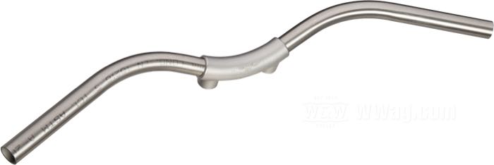 »Wave DIY« de DBBP; acero inoxidable / acero inox fundido, natural, distancia torretas 3-1/2” (= 89 mm); Ø 1”; colocación del mazo de cables: sin acanaladuras; rosca: 1/2”-20; Países Bajos