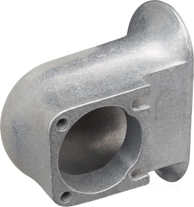Ansaugtrichter »Rat Scoop« von Competition Distributing; für Linkert M-Serie Vergaser mit 4 Schrauben-Flansch; Aluminiumguss, Guss-Finish; mit Sieb; USA; Bruttogewicht: 233 g