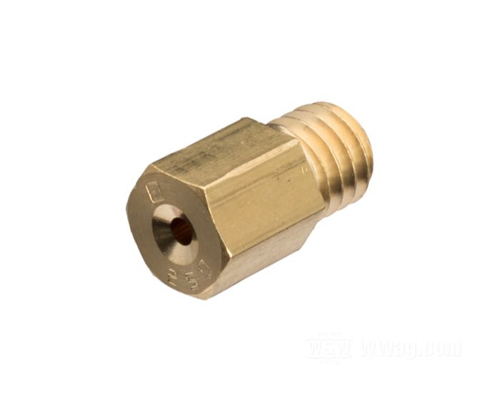 Getto del massimo; per Mikuni VM34; ottone; filettatura: M5 x 0.75; lunghezza filetto: 5 mm; 250; peso lordo: 2 g