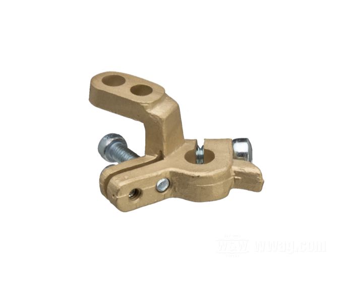 Leva; para Eje de mariposa; apropiado para Knucklehead 1936-1947, Panhead 1948; bronce, natural; alto: 19 mm; para carburadores Linkert serie M; con tornillos; reemplaza OEM HD 1238-36, 1238-40 y 1238-48; peso bruto: 27 g