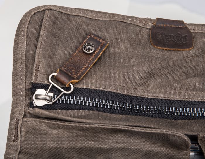 Bolsa para herramientas »Voyager« de Burly Brand; canvas / cuero de vaca, marrón; A x A x F: 27.5 x 17 x 4 cm; medidas (desplegado): 45 x 27.5 cm; peso bruto: 598 g