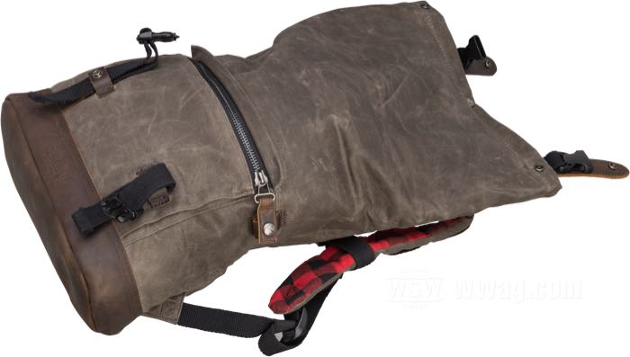 Zaino di Burly Brand; vacchetta / olona, marrone scuro; L x A x P: 30 x 35 x 12 cm; peso lordo: 1.17 kg