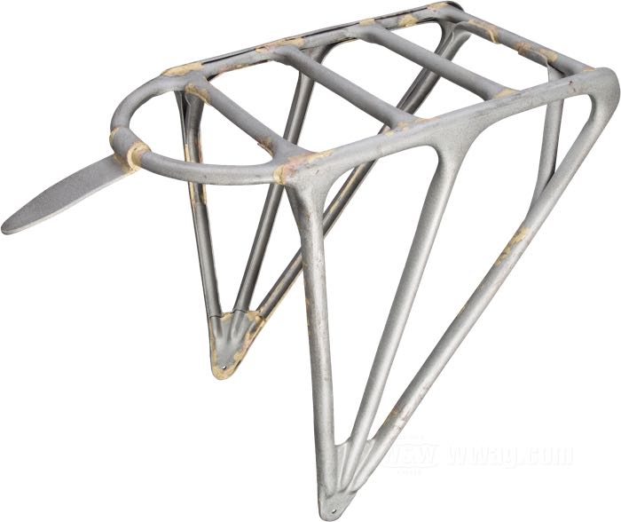 Portapacchi di The Cyclery; atto per Twin 1917-1933; acciaio, naturale; rimpiazza OEM HD 2818-17 e 53403-17; Europa; peso lordo: 3.41 kg
