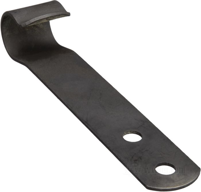 Clamp by Competition Distributing; for Speedometer cable; fits all models 1930-1936, exc. 1936 OHV; steel, parkerized; length x width: 100 x 19 mm; replaces OEM HD 11194-29; USA; gross weight: 26 g