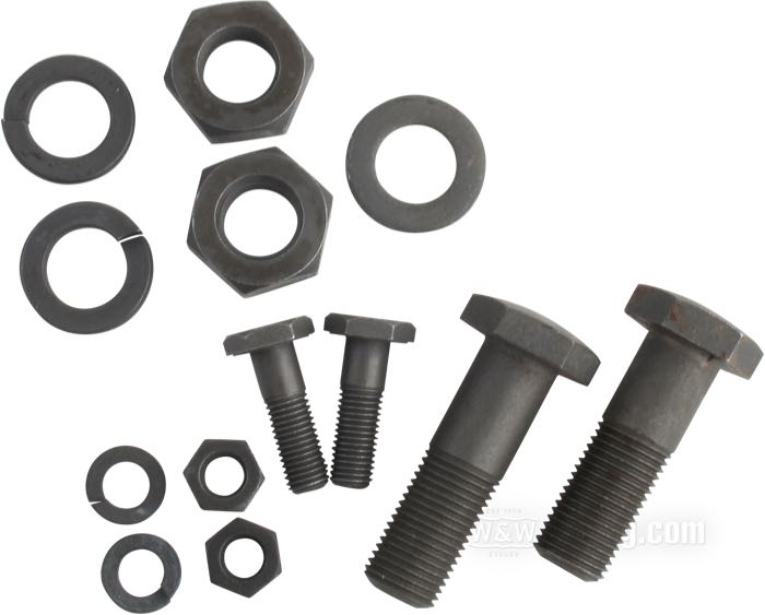 Kit de montage; pour Pare-chute; adaptable à Big Twins 1936-1957; acier, parkerisé; position: arrière; remplace OEM HD 4975; poids brut: 270 g