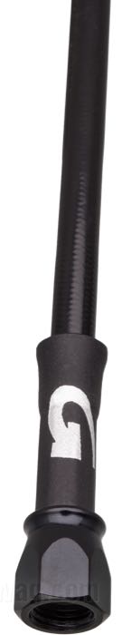 Brake line by Goodridge; stainless steel / PTFE liner, black plastic coating; length: 160 cm; wrench size: 1/2 ”; connection thread: 2 x JIC 37°-3 3/8”; with parts certificate; gross weight: 160 g
