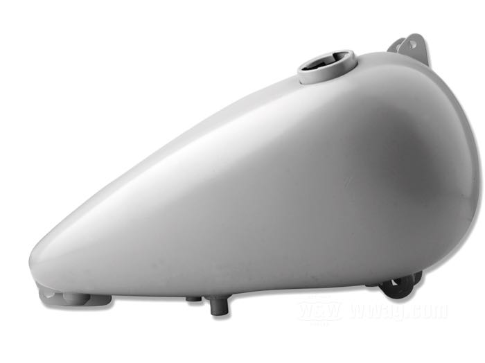 Benzin- und Öltanks; passend für 750cc Flathead Solo, Servi-Car 1937-1946; Stahlblech; erforderlicher Benzinhahn: 3/4”-18 HD Push/Pull; ersetzt OEM HD 61237-51; Bruttogewicht: 7.7 kg