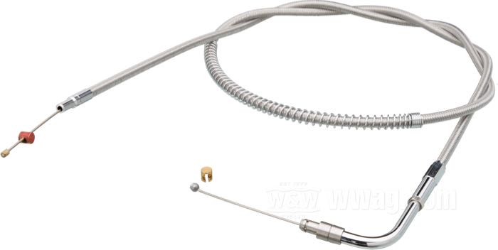 Throttle Cable Braided Clear Coat