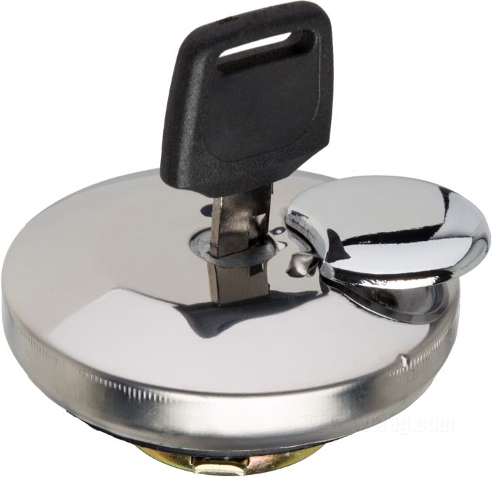 Tankdeckel von Easyriders; für Easyriders Stretched Aluminum Tanks; Edelstahl, poliert, abschließbar, mit 2 Schlüsseln; Tankdeckeldurchmesser Ø: 64; Bruttogewicht: 143 g
