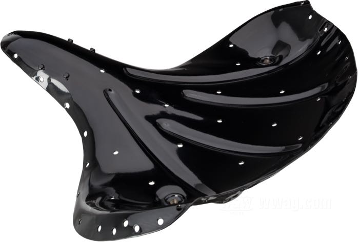 Embase de selle »WLA« de Samwel Supplies; acier, noir, finition époxy; longueur x largeur: 405 x 445 mm; distance des ressorts ou goujons de montage: 276 mm; filet des boulons de montage: 5/16”-24; Europe; poids brut: 1.45 kg