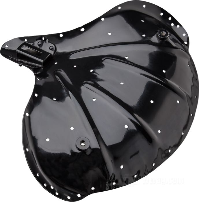 Embase de selle »WLA« de Samwel Supplies; acier, noir, finition époxy; longueur x largeur: 405 x 445 mm; distance des ressorts ou goujons de montage: 276 mm; filet des boulons de montage: 5/16”-24; Europe; poids brut: 1.45 kg