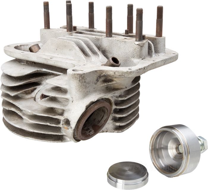 Einbauwerkzeug; für Ansaugstutzenflansch; passend für Knucklehead und Panhead 1940-1954, WR und K-Modelle; Stahl; Höhe: 120 mm; Ø 58 mm; Bruttogewicht: 1.06 kg
