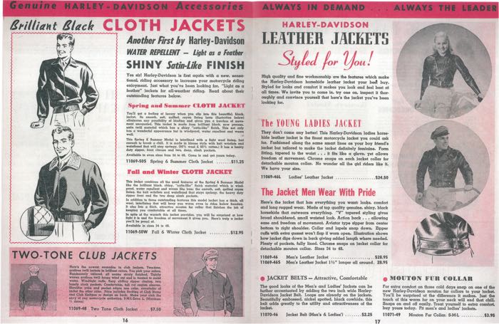 Catalogue »Classic H-D Motorcycle Accessories 1950«; papier; largeur x hauteur: 20.5 x 27 cm; coloré + noir et blanc; 34 pages; poids brut: 87 g