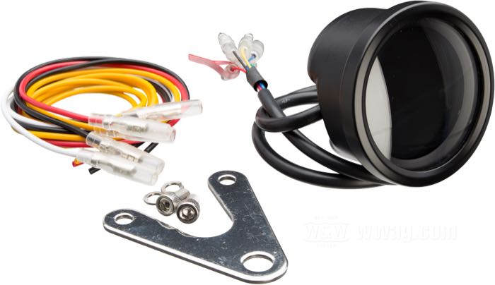 Multifunktions-Instrument »Velona 60 LCD« von Daytona; Edelstahl, mattschwarz, lackiert; Tiefe: 45 mm; Ø 60 mm; 12 V; mit V-Halter, 40 cm Anschlusskabel, M5 Halteschrauben; EMV nach ECE R10 bestätigt; Bruttogewicht: 330 g