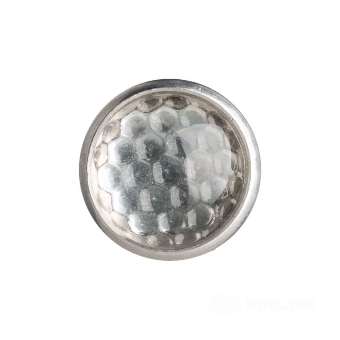 Rückstrahler »Smooth Small« von Red Fox; Glas / Stahl / Aluminium, klar; Länge: 10 mm; Ø 18 mm; Gewinde: M6; mit Sechskantmutter und Federscheibe; USA; Bruttogewicht: 9 g