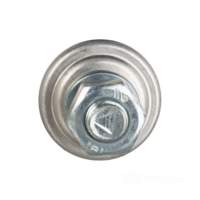 Reflector »Smooth Small« by Red Fox; glass / steel / aluminum, blue; length: 10 mm; Ø 18 mm; thread: M6; with hex nut and lockwasher; USA; gross weight: 9 g