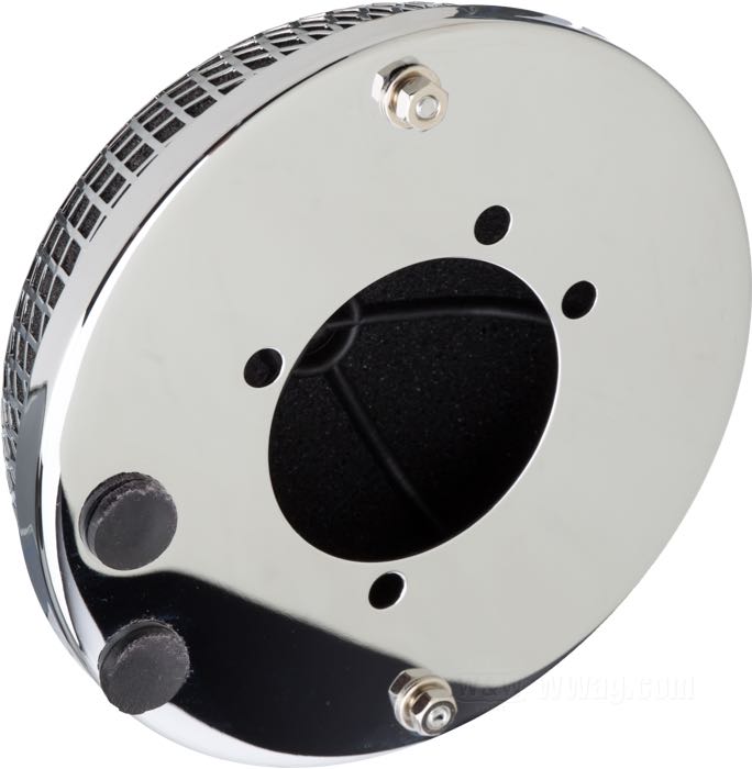 Luftfilter »Flowmaster«; für CV-Vergaser; rund; Stahl, verchromt; Tiefe: 55 mm; Ø 142 mm; mit Dichtung und Kleinteilen; Bruttogewicht: 360 g