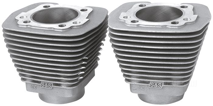 Paio di cilindri di S&S; atto per Evolution Big Twin; alluminio, naturale; alesaggio nominale: 3-1/2 ”; Ø int.: 88.67 mm; U.S.A.; peso lordo: 12.8 kg