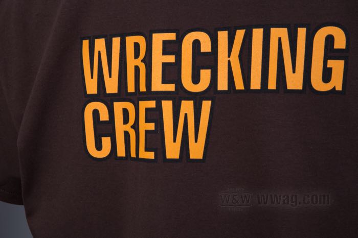 T-shirt by Wrecking Crew; cotton 150 g/m², chocolate; size: S; gross weight: 189 g