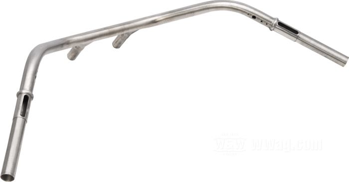 Manubrio »High« di Faber Cycle; atto per modelli IOE e V  1929-1930; acciaio, naturale; filettatura: 57/64”-24; spessore della parete: 3 mm; rimpiazza OEM HD 3307-29; U.S.A.; peso lordo: 2.16 kg
