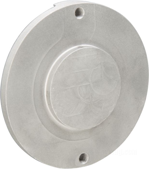 Abdeckplatte von Wrecking Crew; für Generator (Gleichstrom-Lichtmaschine); mit 2 x 18 mm Zündkerzenhalter; Aluminium, perl-gestrahlt; Ø 93 mm; Gewinde: 5/16”-24; Deutschland; Bruttogewicht: 243 g