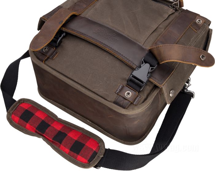 Satteltasche »Voyager Solo« von Burly Brand; Rindleder / Segeltuch, dunkelbraun; B x H x T: 30 x 30 x 13 cm; Bruttogewicht: 2.12 kg
