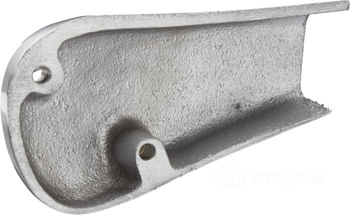 Tapa de carburador »Knucklehead«; para Carburadores Linkert y Schebler DLX; aluminio fundido, pulido; largo x alto: 140 x 70 mm; con dos tornillos de latón #12-24; peso bruto: 248 g