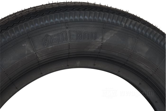 Tire »P29« by Heidenau; rubber / steel; 5.00-16 76P; tube-type; permitted rims min-max: 3.00; DOT approved, E4 approved; Germany; gross weight: 7.32 kg