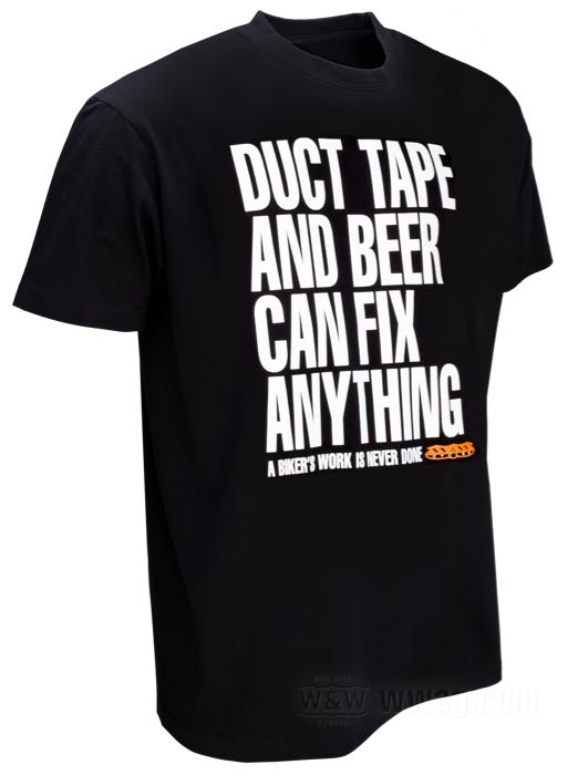 W&W Classic T-Shirts - DUCT TAPE AND BEER schwarz