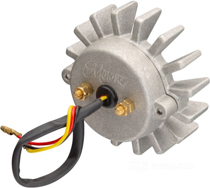 Taillight »Big Fin« by Motone; cast aluminum, bead blasted; depth: 39 mm; Ø 92 mm; bulb type: LED; thread: #10-32; 12 V; with LED; with stop light; with aluminum housing; with license illumination; mounting surface: flat; with four nuts; E4 approved; gross weight: 221 g