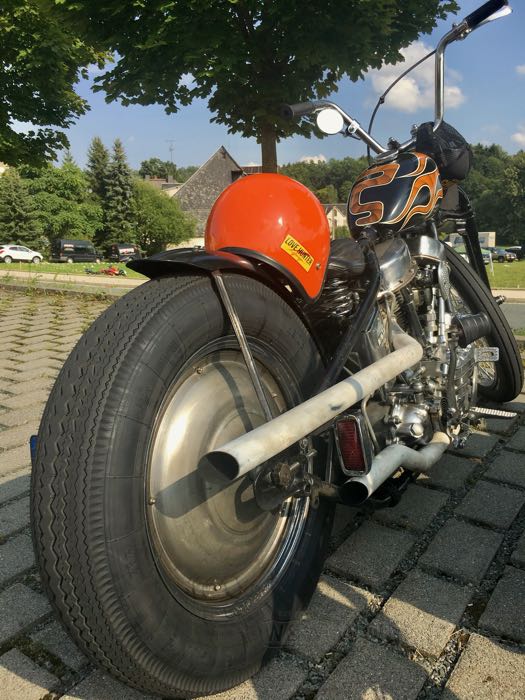 Tire »P29« by Heidenau; rubber / steel; 5.00-16 76P; tube-type; permitted rims min-max: 3.00; DOT approved, E4 approved; Germany; gross weight: 7.32 kg