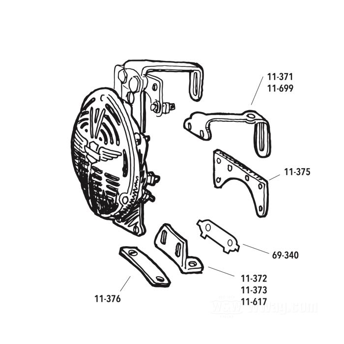 Brackets and Mounting Parts for Delco Remy Horns