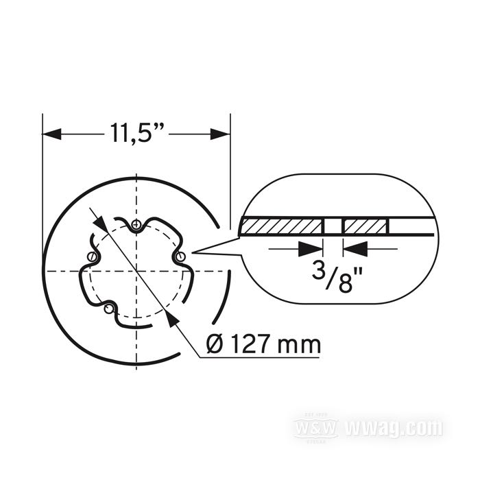 Bremsscheibe; passend für Touring Modelle 1986-1999; Stahl, verzinkt; Ø 11.5”; Montageposition: hinten; 7.9 mm stark; ersetzt OEM HD 40939-86A; Bruttogewicht: 2.79 kg