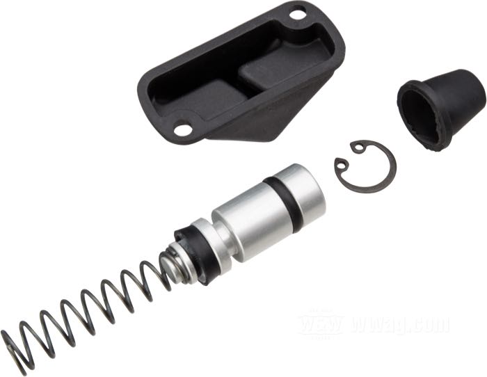Kit de reparación de Kustom Tech; para Cilindro de freno maestro; para mandos Kustom Tech Deluxe y Classic; aluminio / nylon / acero para resortes / goma; Ø pistón hidráulico: 14 mm; líquido de freno preciso: DOT 4 o 5; peso bruto: 40 g