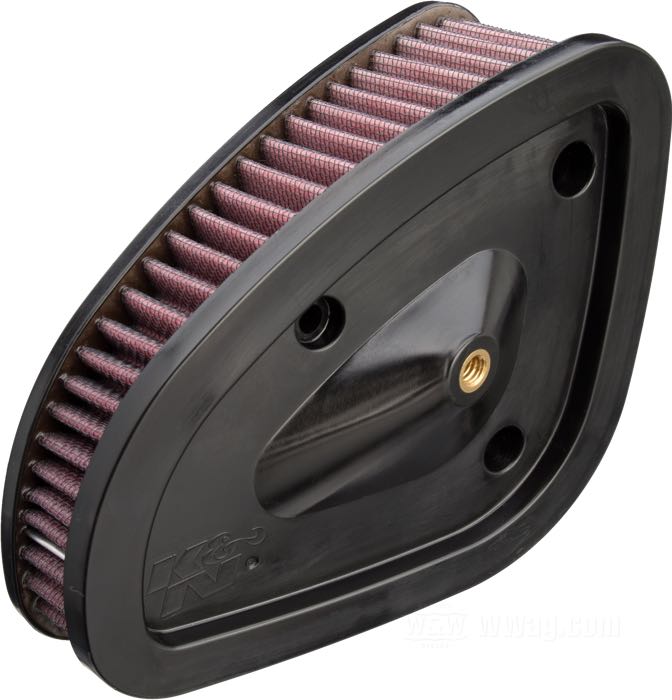 Elément filtrant de K&N; adaptable à Touring 2017→; caoutchouc / coton / acier, papier / caoutchouc; remplace OEM HD 29400212; poids brut: 314 g