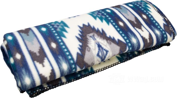 Coltre »Chinle« di Rockmount; tessuto poliestere, blu / bianco; lunghezza x larghezza: 182 x 152 cm; U.S.A.; peso lordo: 900 g