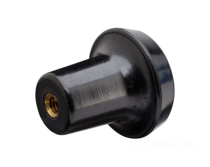 Chokeknopf; Kunststoff, schwarz; für Keihin Drosselklappen-Vergaser ; Gewinde: #8-32; ersetzt OEM HD 29214-67A; Bruttogewicht: 10 g