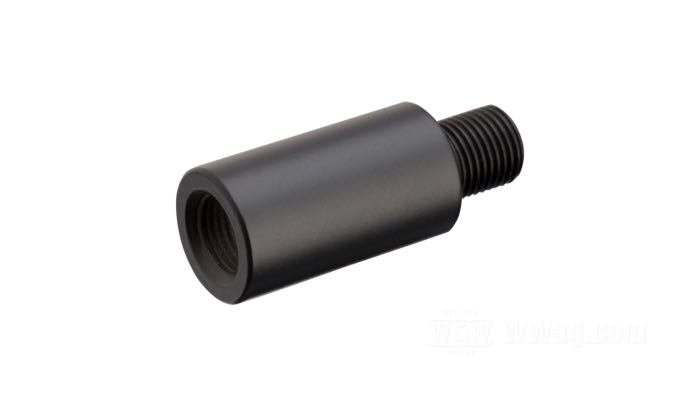 Verlängerung von Kellermann; für Atto Blinker und Rücklichter; Billet-Aluminium, schwarz eloxiert; Länge: 15 mm; Ø 8.5 mm; Gewinde: M5 x 0.5; Bruttogewicht: 3 g
