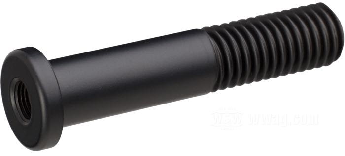 Stehbolzen, hohl von Kellermann; für Atto Blinker und Rücklichter; Billet-Aluminium, schwarz eloxiert; Länge: 40 mm; Gewinde: M5 x 0.5 / M8; Bruttogewicht: 13 g