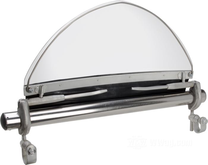 Windshield »Hanson Roll-Up«; steel / polycarbonate / vinyl, black; gross weight: 3.41 kg